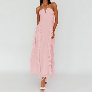 Pink ruffle dress